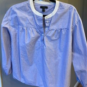 Blue peasant top